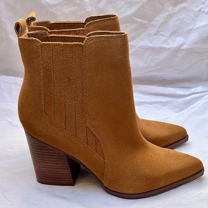 Marc Fisher Mayden Brown Suede Waterproof Pointed Toe Block Heel Leather
Boots